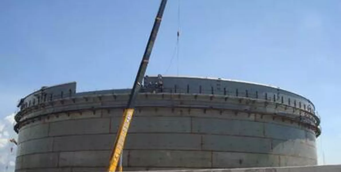 Монтаж резервуаров РВС полистовым способом